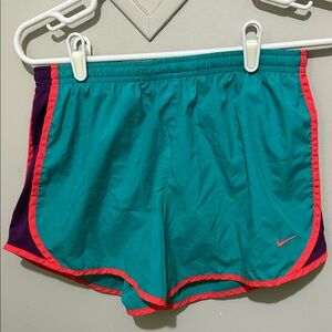 Nike Girls (Big) Teal and Pink Athletic Shorts